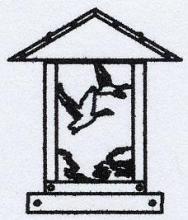 Arroyo Craftsman TRC-9GSWO-P - 9" timber ridge column mount with goose filigree