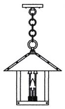 Arroyo Craftsman TRH-12ARWO-RB - 12" timber ridge pendant with arrow filigree