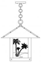 Arroyo Craftsman TRH-16PTOF-VP - 16" timber ridge pendant with palm tree  filigree