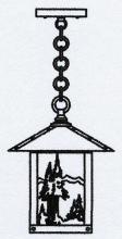 Arroyo Craftsman TRH-9MNGW-P - 9" timber ridge pendant with mountain filigree