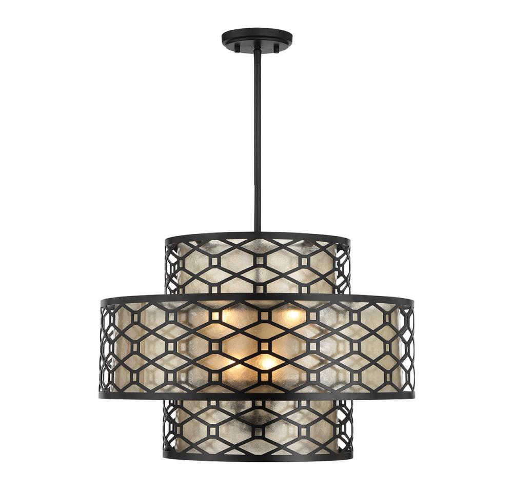 Mannheim 4-Light Pendant in Matte Black