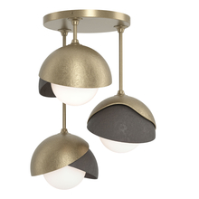 Hubbardton Forge 121374-SKT-84-07-GG0711 - Brooklyn 3-Light Double Shade Semi-Flush