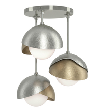 Hubbardton Forge 121374-SKT-85-84-GG0711 - Brooklyn 3-Light Double Shade Semi-Flush