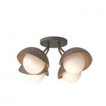 Hubbardton Forge 121375-SKT-20-05-GG0711 - Brooklyn 4-Light Single Shade Semi-Flush