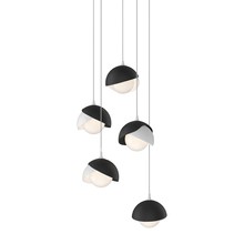 Hubbardton Forge 131125-SKT-LONG-02-10-GG0711 - Brooklyn 5-Light Double Shade Pendant