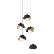 Hubbardton Forge 131125-SKT-LONG-86-10-GG0711 - Brooklyn 5-Light Double Shade Pendant