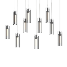 Hubbardton Forge 131204-SKT-LONG-10-ZM0065 - Exos Glass 10-Light Pendant