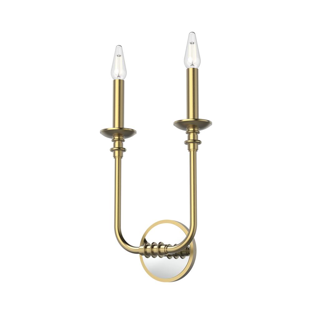 Peabody Vintage Brass 2 Lights Wall/Vanity