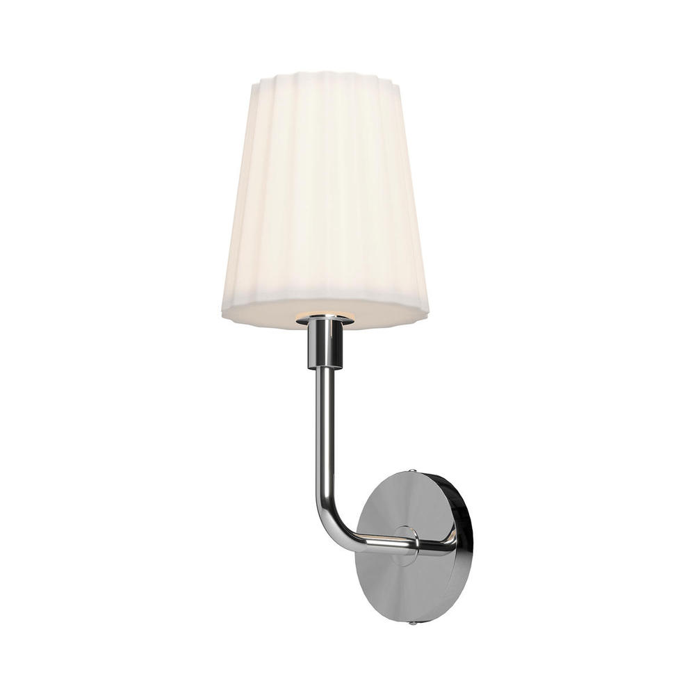 Plisse 7-in Chrome/Opal Matte Glass 1 Light Wall/Vanity