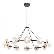 Alora Lighting CH346046UBAR-UNV - Dahlia 46-in Urban Bronze/Alabaster LED Chandeliers