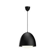 Alora Lighting PD529116MBOP - Kenji 16-in Matte Black/Opal Matte Glass 1 Light Pendant