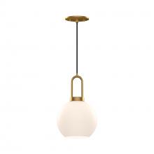 Alora Lighting PD601608AGOP - SOJI 8" PENDANT AGED BRASS MATTE OPAL GLASS