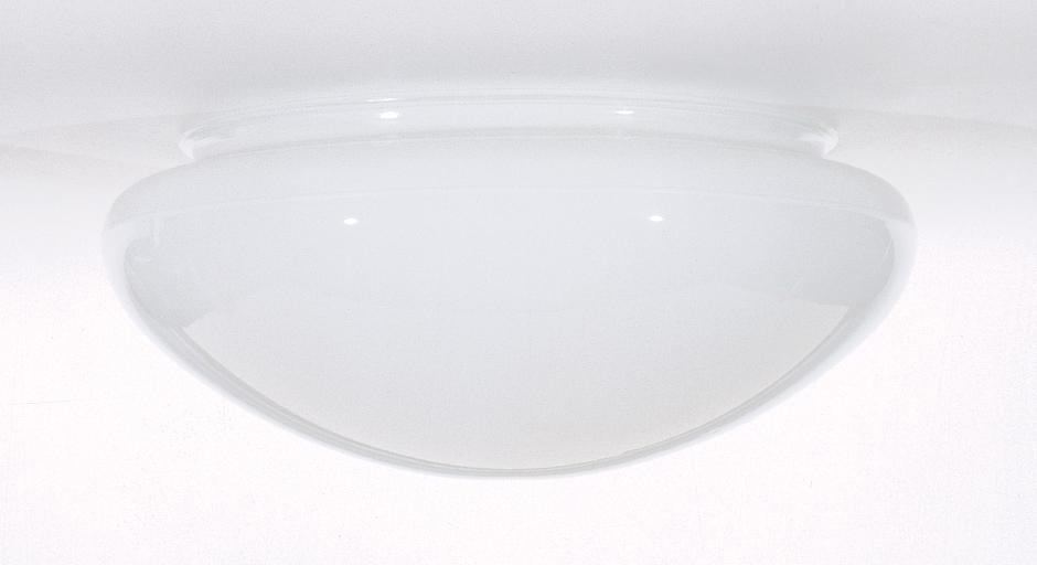 8 Inch Mushroom Glass Shade; 9-1/2 inch Diameter; 7-7/8 inch Fitter; 4 inch Height; Sprayed White