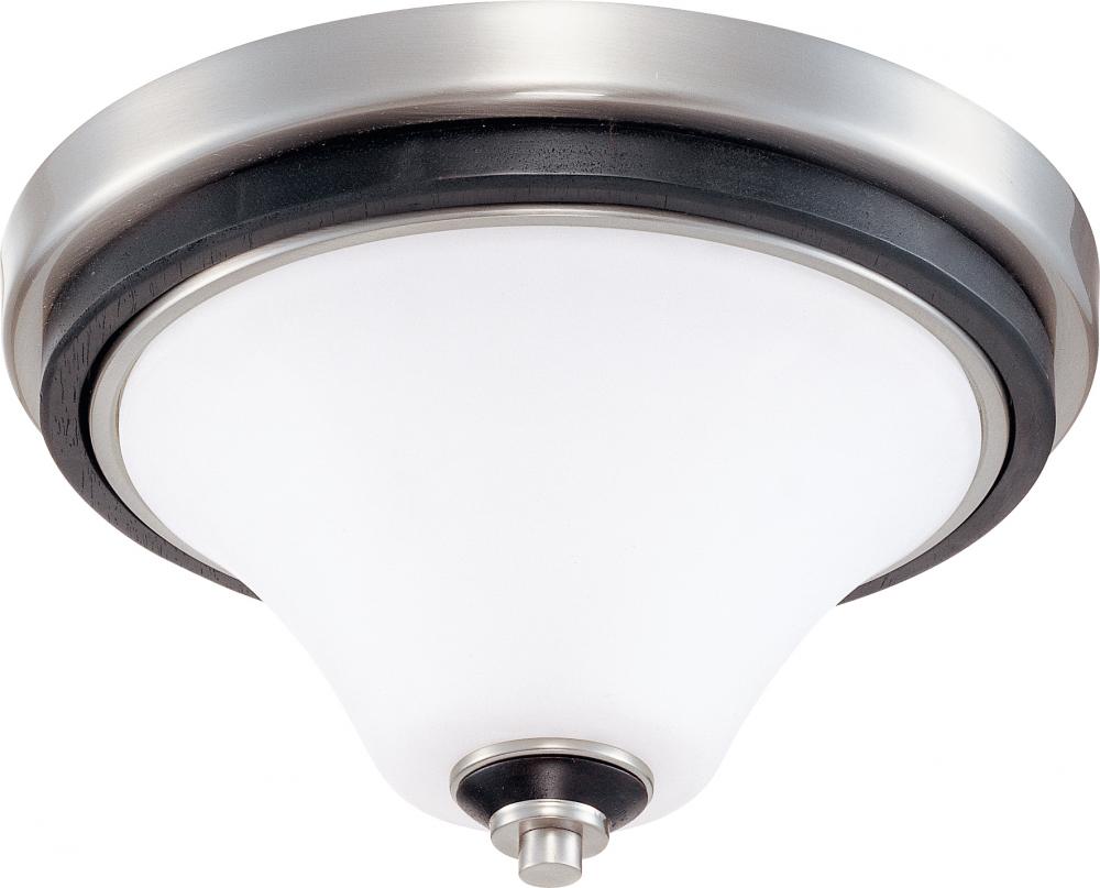 Keen; 1 Light; 11 in.; Flush Dome with Satin White Glass