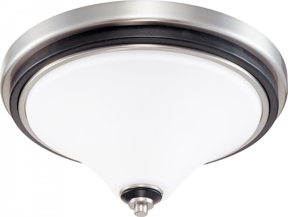 Keen; 2 Light; 13 in.; Flush Dome with Satin White Glass