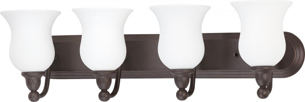 Glenwood; 4 Light; Vanity with Satin White Glass