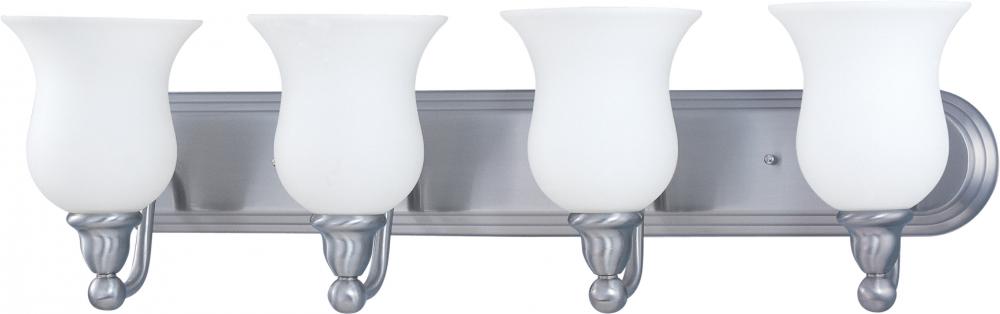 Glenwood ES; 4 Light; Vanity with Satin White Glass; Lamps Included