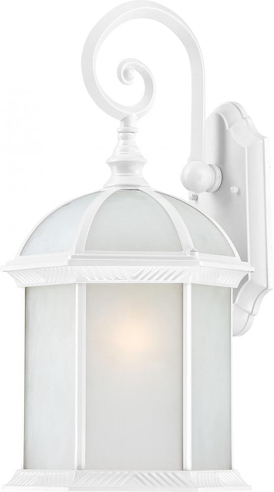 1-Light 26" Outdoor Wall Lantern in White Finish with Frosted Glass and (1) 26W GU24 Base Light