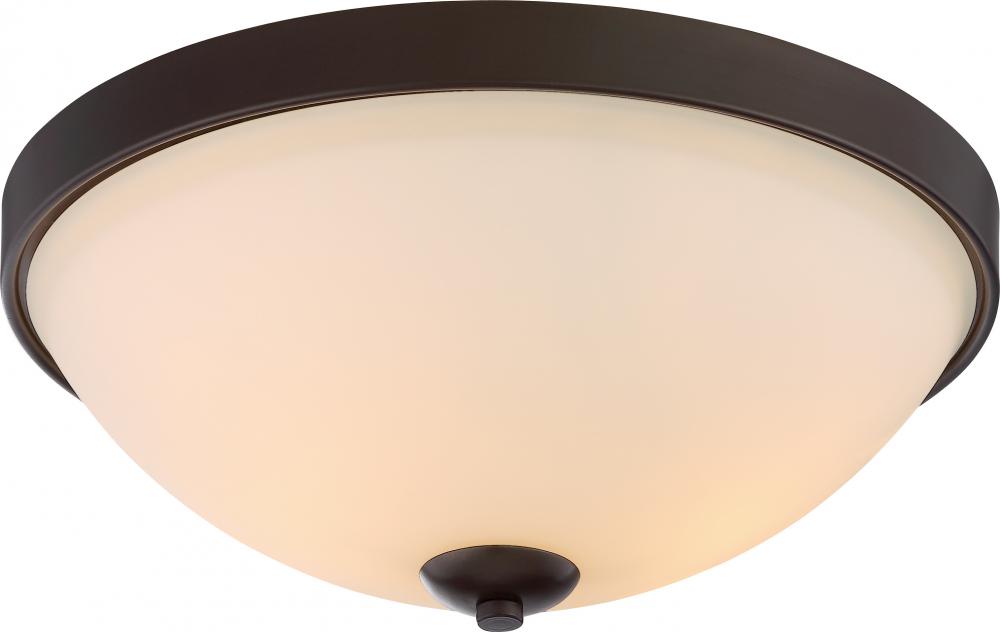 Dillard - 2 Light Flush Fixture with White Glass