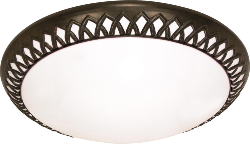 Rustica - 2 Light CFL - 14" - Flush Mount - (2) 18w GU24 / Lamps Included