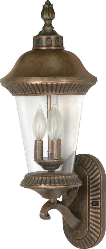 Clarion - 3 Light - 24" - Wall Lantern - Arm Up w/ Clear Seed Glass