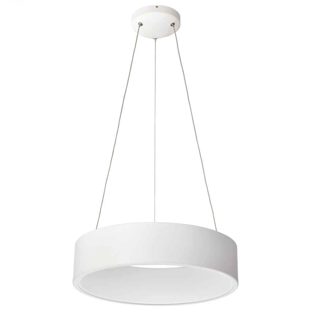 Orbit; 20 Watt LED Pendant; White Finish