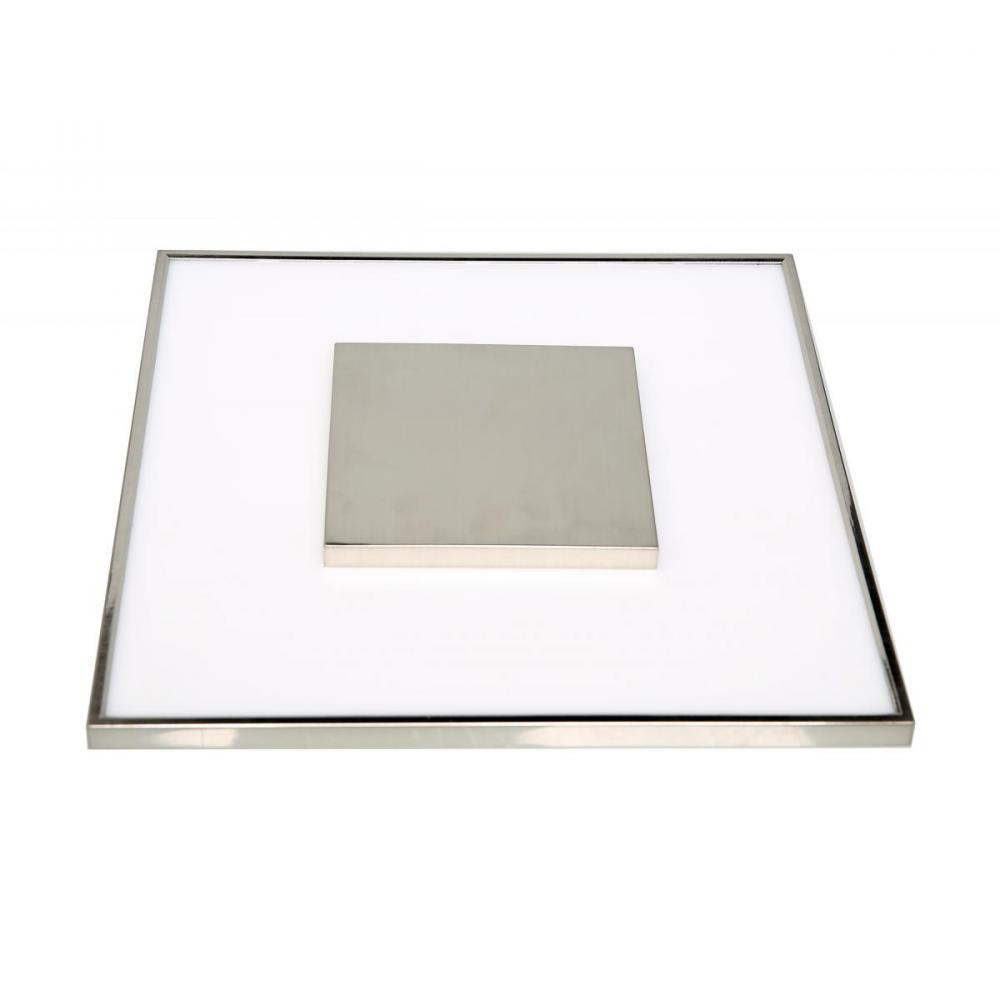 26 watt; 13" Flush Mount LED Fixture; Square Shape; Brushed Nickel Finish