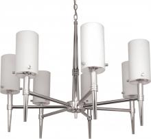 Nuvo 60/1065 - Jet; 7 Light; 30in.; Halogen Chandelier with Satin White Glass; Lamps Included