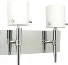 Nuvo 60/1072 - 2-Light Wall Mounted Vanity Light Fixture in Polished Chrome with White Opal Glass and (2) Halogen