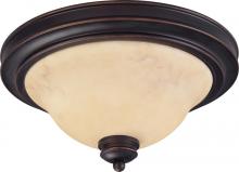 Nuvo 60/1406 - 2-Light Medium Dome Flush Ceiling Light Fixture in Copper Espresso Finish with Honey Marble Glass