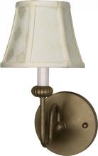 Nuvo 60/142 - 1-Light 6" Wall Sconce in Flemish Gold Finish with Ecru Diamond Shades