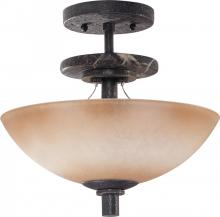 Nuvo 60/1445 - Madison; 3 Light; Semi-Flush Dome with Toffee Crunch Glass