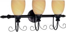 Nuvo 60/156 - Vanguard; 3 Light; 25 in.; Vanity with Gold Washed Alabaster Swirl Glass