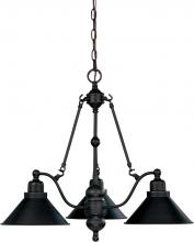 Nuvo 60/1701 - Bridgeview - 3 Light Chandelier - Mission Dust Bronze Finish