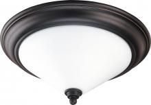 Nuvo 60/1706 - 2-Light Large Dome Flush Mount Lighting Fixture in Mission Dust Bronze Finish and White Satin Glass