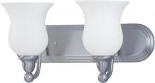 Nuvo 60/1813 - 2-Light Wall Mounted Vanity Light Fixture in Brush Nickel Finish and White Satin Glass