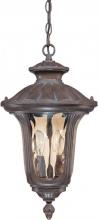 Nuvo 60/2008 - 2-Light Outdoor Hanging Lantern in Fruitwood Finish and Amber Water Glass