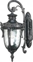 Nuvo 60/2023 - 1-Light Small Outdoor Wall Lantern (Arm Down) in Greystone Finish and Clear Water Glass