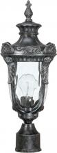 Nuvo 60/2026 - Dunmore; 1 Light; Mid-Size Post Lantern with Clear Water Glass