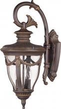 Nuvo 60/2044 - 2-Light Medium Outdoor Wall Lantern (Arm Down) in Belgium Bronze Finish and Clear Seeded Glass