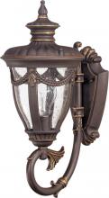 Nuvo 60/2045 - 1-Light Small Outdoor Wall Lantern (Arm Up) in Belgium Bronze Finish and Clear Seeded Glass