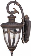 Nuvo 60/2046 - 1-Light Small Outdoor Wall Lantern (Arm Down) in Belgium Bronze Finish and Clear Seeded Glass