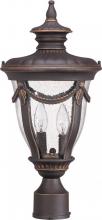 Nuvo 60/2049 - 2-Light Medium Outdoor Post Lantern in Belgium Bronze Finish and Clear Seeded Glass