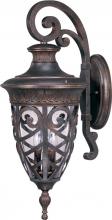 Nuvo 60/2052 - 3-Light Large Outdoor Wall Lantern (Arm Down) in Dark Plum Bronze Finish and Clear Seeded Glass