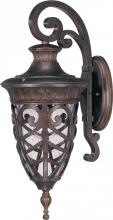 Nuvo 60/2054 - 1-Light Medium Outdoor Wall Lantern (Arm Down) in Dark Plum Bronze Finish and Clear Seeded Glass