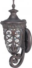 Nuvo 60/2055 - 1-Light Small Outdoor Wall Lantern (Arm Up) in Dark Plum Bronze Finish and Clear Seeded Glass