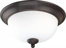 Nuvo 60/2435 - Glenwood ES; 2 Light; 13 in.; Flush Dome with Satin White Glass; Lamp Included