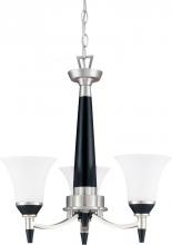 Nuvo 60/2454 - Keen ES; 3 Light; Chandelier with Satin White Glass; Lamp Included