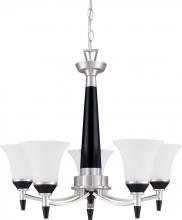 Nuvo 60/2455 - Keen ES; 5 Light; Chandelier with Satin White Glass; Lamp Included