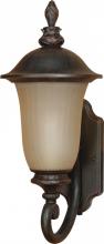 Nuvo 60/2506 - 1-Light Small Outdoor Wall Lantern (Arm Up) with Photocell in Old Penny Bronze Finish and (1) 18W